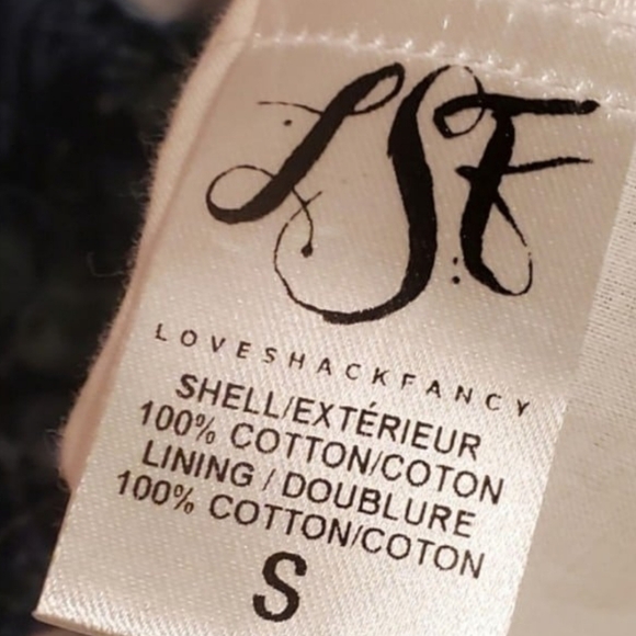 Navy Loveshackfancy Popover Dress Size Small - Picture 8 of 9